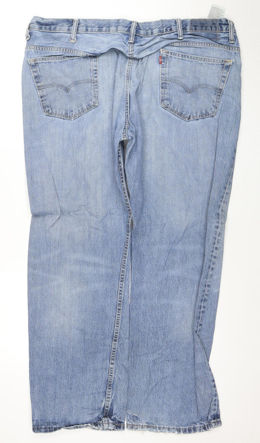 Levi's Men Blue 32 Straight Regular Fit Light Wash Denim Jeans