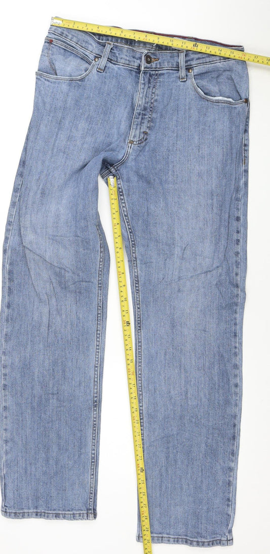 Wrangler Men's Blue Straight Leg Denim Jeans W33 L32