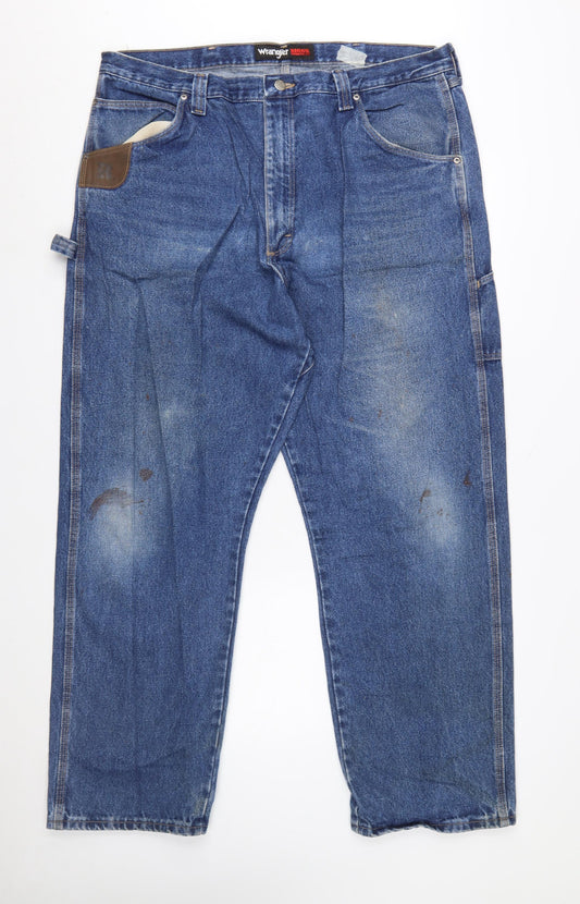 Wrangler Riggs Workwear Men's Blue 40x32 Straight Leg Jeans