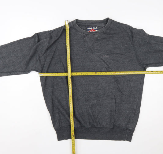 Lee Cooper Men's Grey Crew Neck Pullover Sweatshirt M
