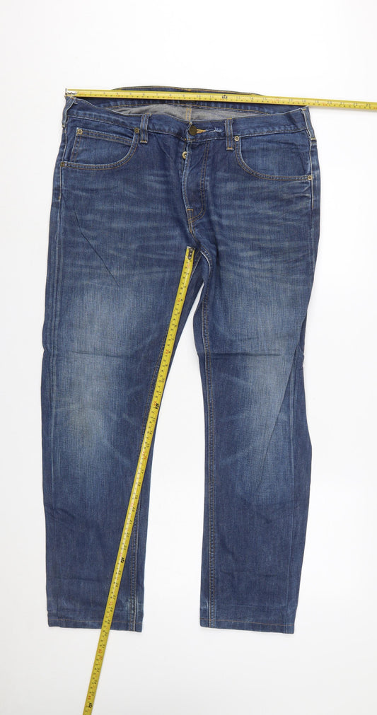 Lee Men’s Blue Daren Regular Fit Straight Denim Jeans W36 L34