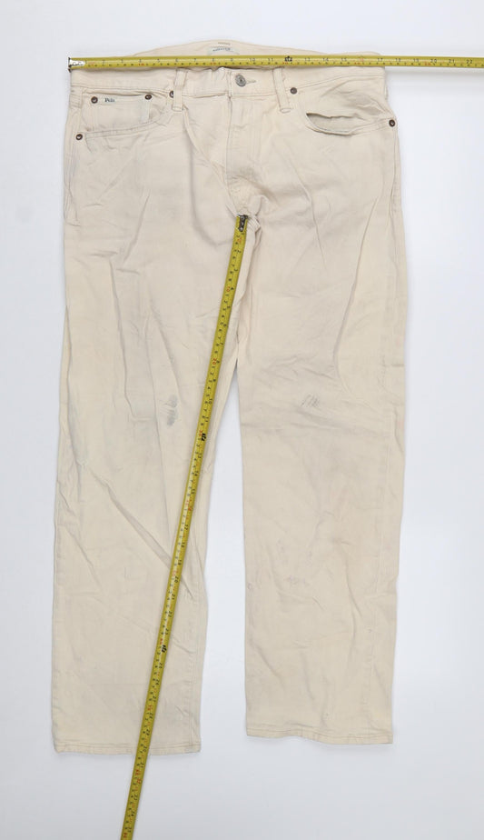 Polo Ralph Lauren Men's Beige Straight Denim Jeans 34x30