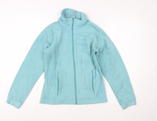 Columbia Women's Blue Fleece Zip Jacket Size 14 Lightweight Outdoor