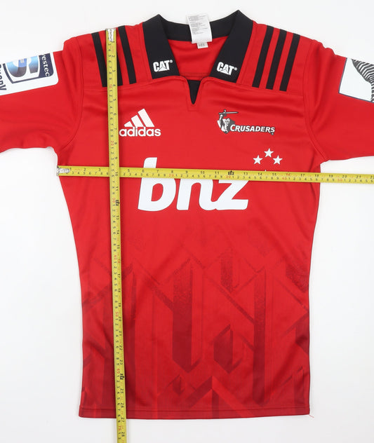 Adidas Men’s Red Crusaders Rugby Short Sleeve T-Shirt Size S