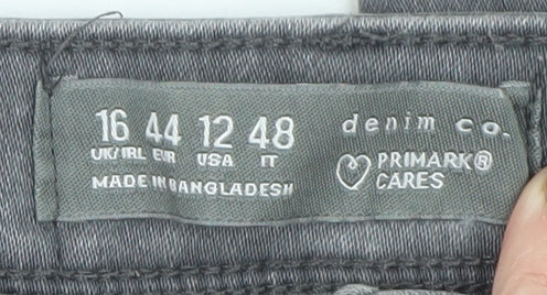 Primark Women Grey Skinny Stretch Jeans Size 16