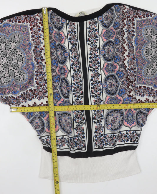 Womens UK Size S Oasis Multicoloured Tunic Blouse