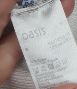 Womens UK Size S Oasis Multicoloured Tunic Blouse