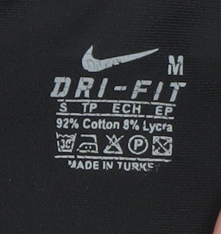 Nike Women's Black Dri-FIT Ankle Leggings M High Rise Activewear