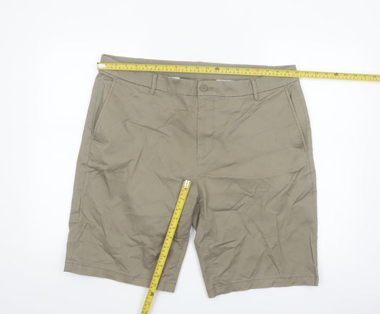 Dunnes Stores Men's Beige Chino Shorts 40in Regular Fit Cotton Blend