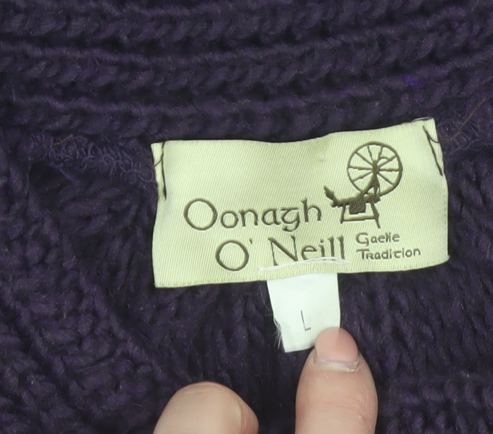 Oonagh O'Neill Women's Purple Chunky Knit Sleeveless Vest L