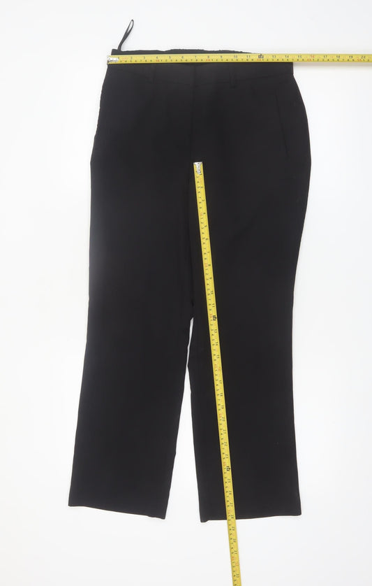 Dunnes Women’s Black Size 10 Straight Leg Trousers Workwear
