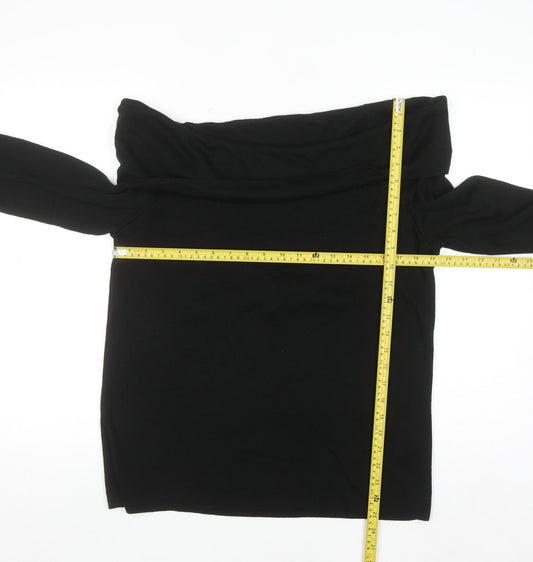 Marks and Spencer Men's Black Roll Neck Knit Pullover Jumper XL