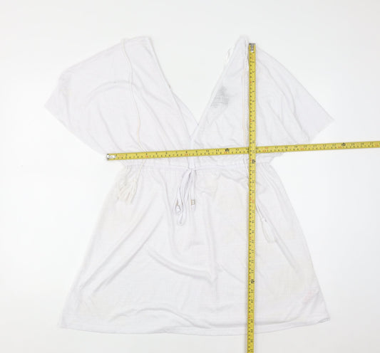 Primark Women’s White Tunic Kimono Sleeve Boho Blouse Size M