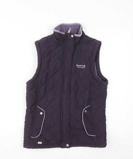 Regatta Womens Purple Quilted Outdoor Waistcoat Size 10