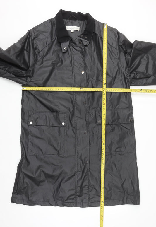 Clodagh Callaghan Women’s Black Size 16 Rain Coat Waterproof Long Jacket