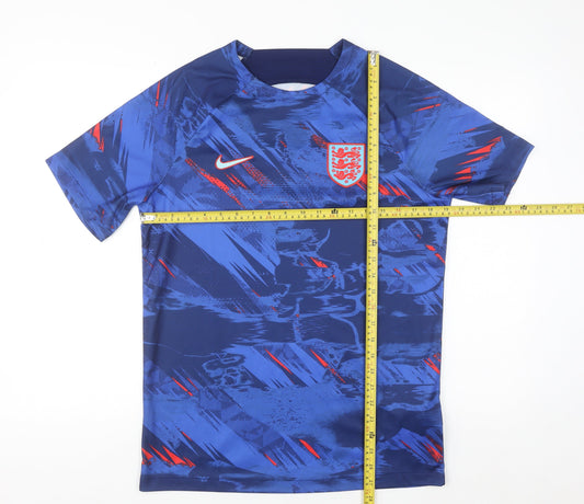 Nike Men's Blue England Football T-Shirt Medium Dri-FIT Sportswear