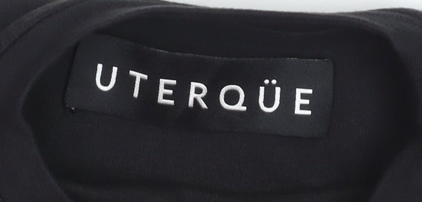 Additional view of UTERQUE girls’ black beaded space graphic short sleeve t-shirt s