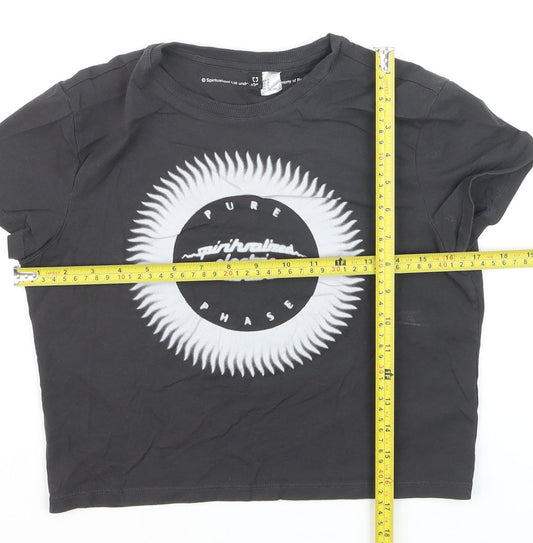 H&M Divided Women's Black Music Graphic T-Shirt Size 10