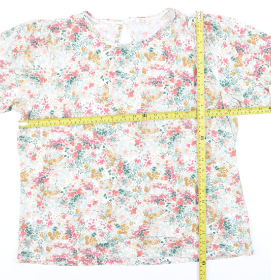 Fat Face Womens Multicoloured Floral Cotton Tunic Blouse Size 18
