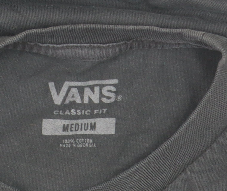 Vans Men's Black Classic Fit Cotton Crew Neck T-Shirt Size M