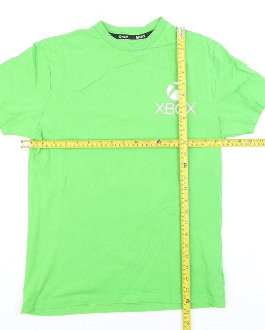 Primark Boys Green Xbox Graphic Print Cotton T-Shirt XS