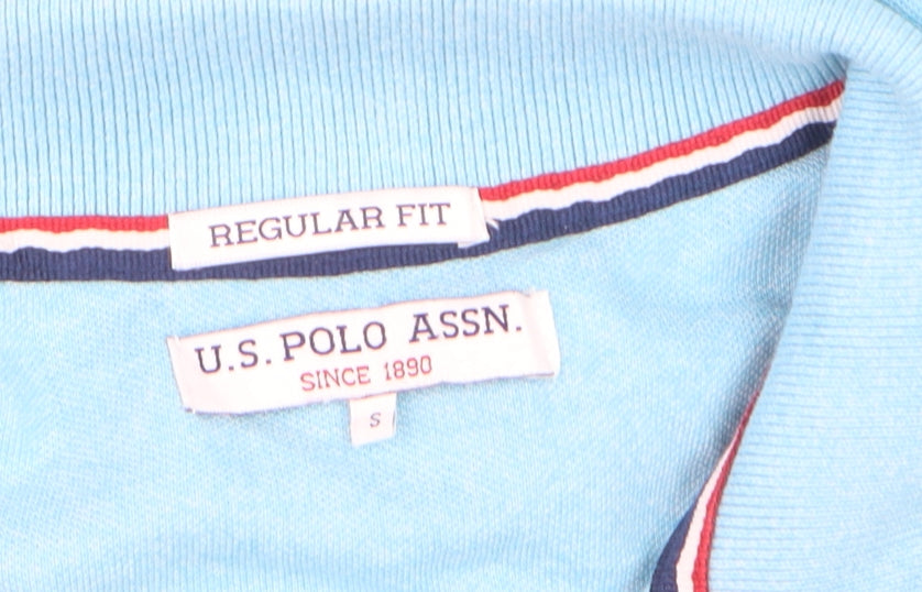 U.S. Polo Assn. Men's Blue Regular Fit Cotton Blend Polo Shirt Size S