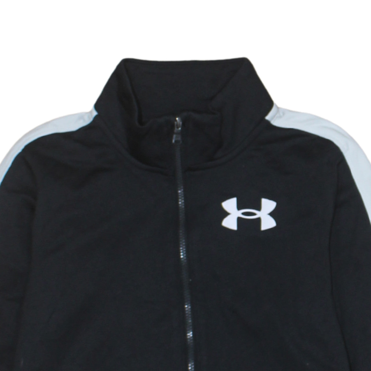 Additional view of Under Armour boys’ black full zip hoodie track sweatshirt, size M