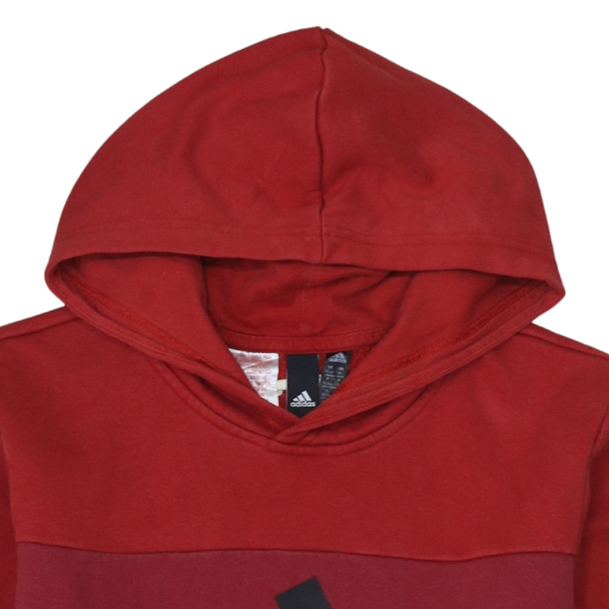 Additional view of Adidas boys’ red pullover hoodie xl 15-16y cotton blend logo hooded top