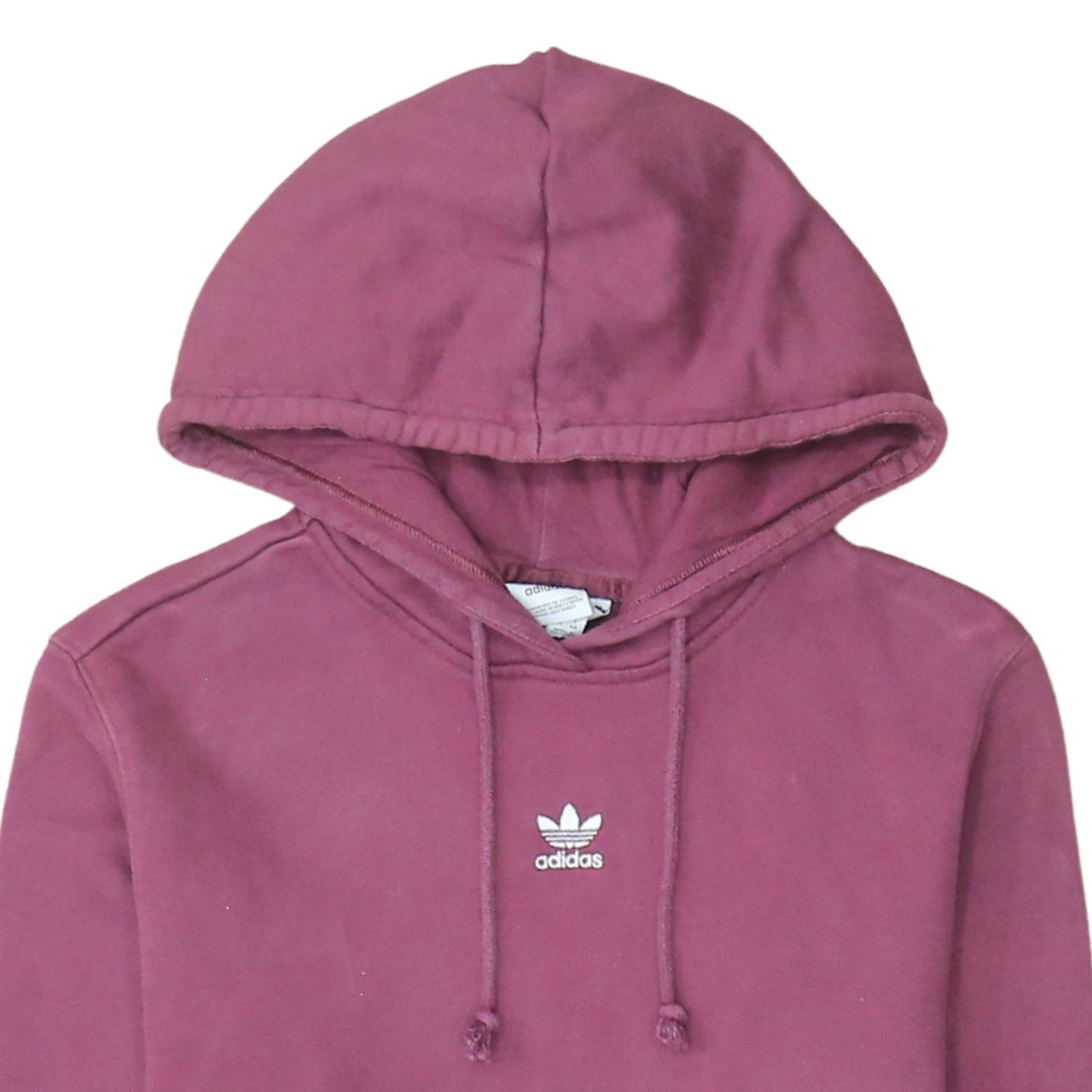 Adidas Womens Burgundy Hoodie UK 8 Pullover Cotton Casual Sweatshirt