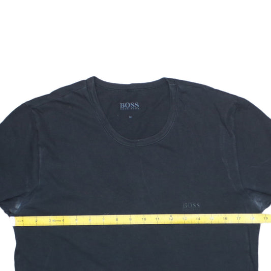 Hugo Boss Men's Black Crew Neck Cotton T-Shirt Size M Regular Fit