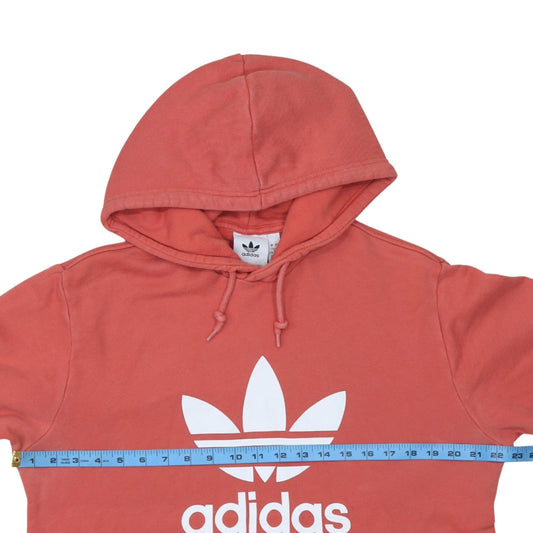 Adidas Women’s Coral Hoodie Pullover Large Logo Cotton Casual Wear