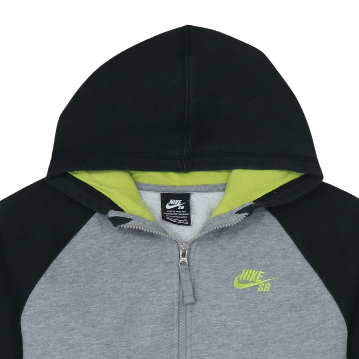 Additional view of Nike boys’ grey & black sb full zip hoodie, size 13-15, years fleece