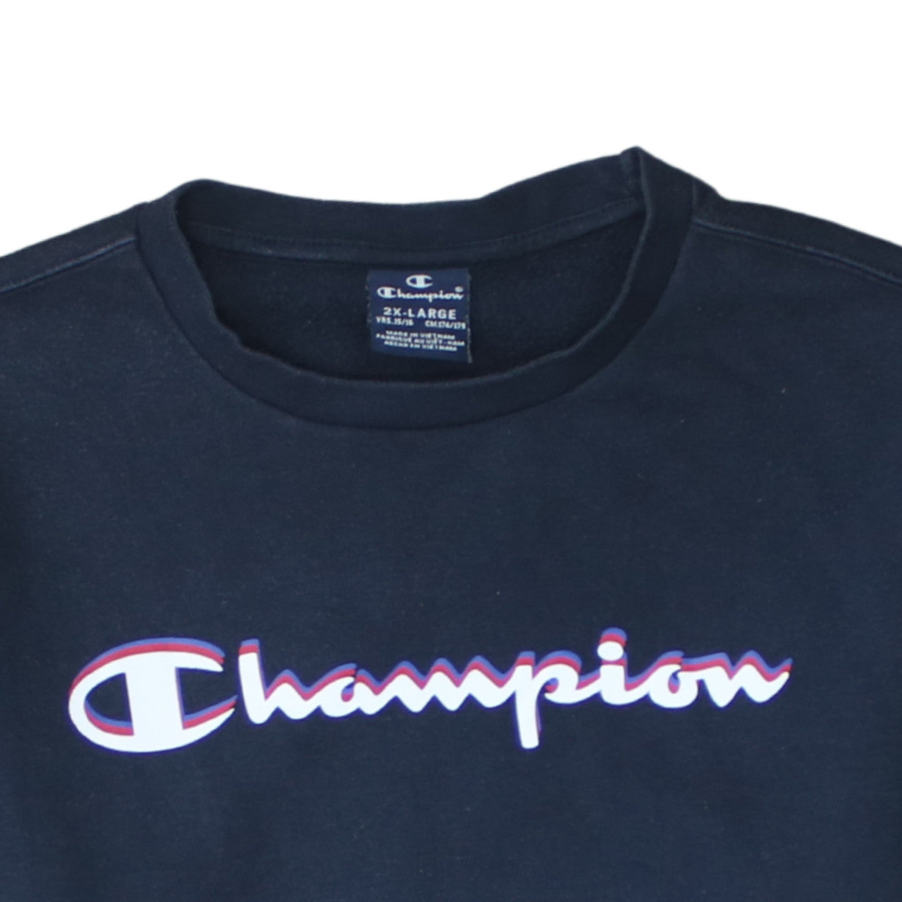 Additional view of Champion boys’ black pullover sweatshirt 15-16 years logo crew neck fleece