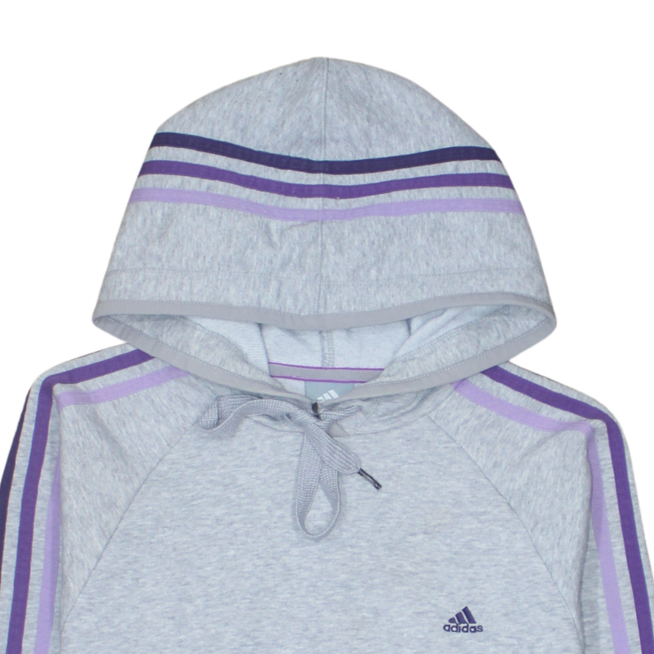Adidas Women’s Grey Hooded Pullover Sweatshirt Size M 12-14 Essentials