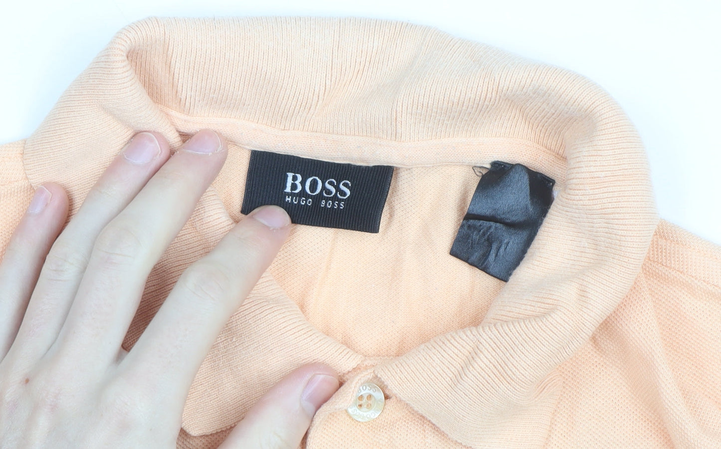 Hugo Boss Men’s Beige Cotton Polo Shirt Size L Regular Fit