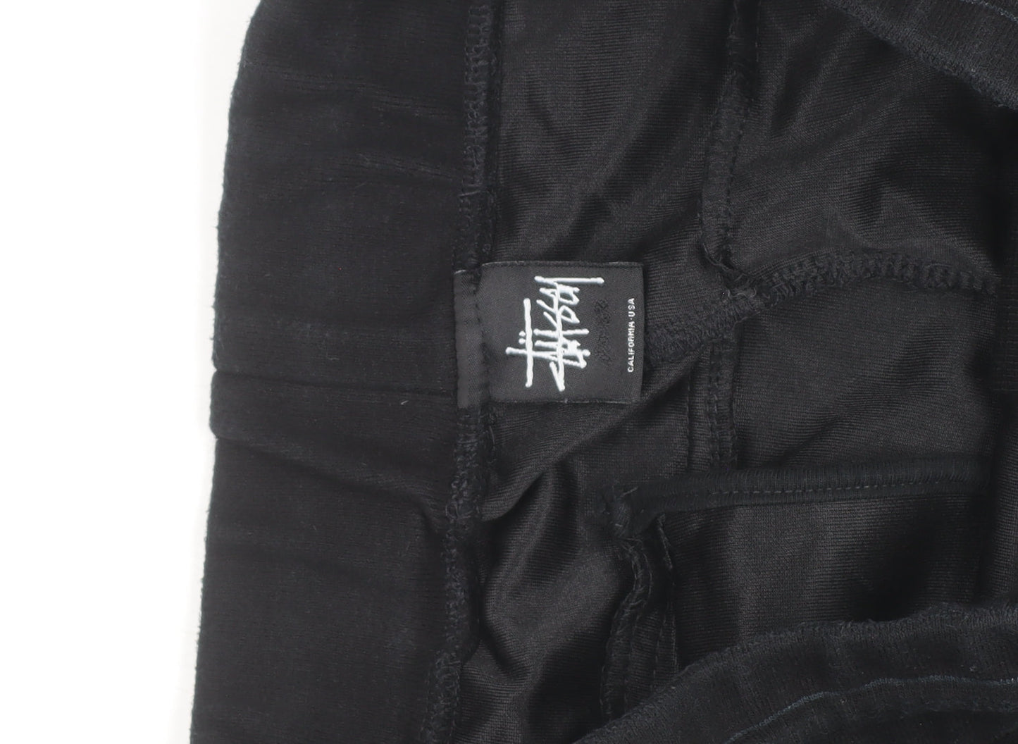 Stussy Men's Black Jogger Trousers Size M Elastic Waist Cotton Blend