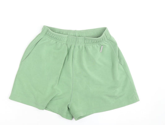 Powercut Women Green M Athletic Jersey Shorts