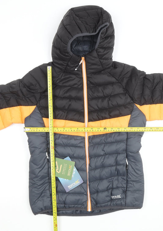 Regatta Men’s Black Puffer Jacket L Hooded Insulated Winter Coat