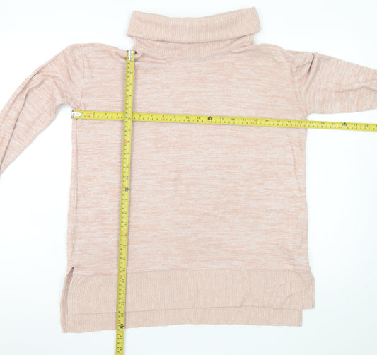 GAP Womens Beige Roll Neck Jumper Medium Long Sleeve Soft Knit