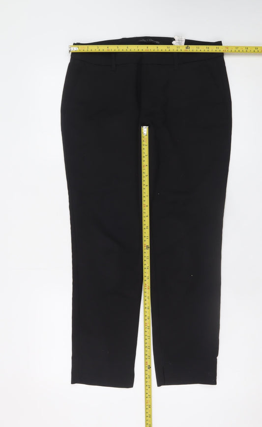 Zara Woman Black Slim Fit Tailored Trousers Size 12