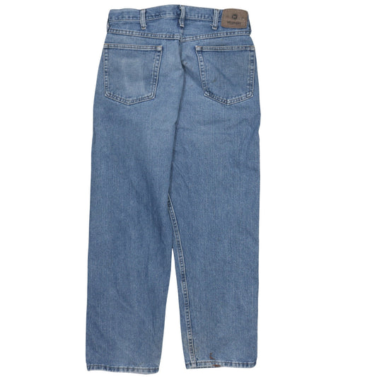 Wrangler Men Blue 36x30 Regular Fit Straight Denim Jeans