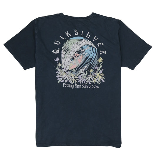 Quiksilver Men's Black XL Surf Graphic Cotton T-Shirt