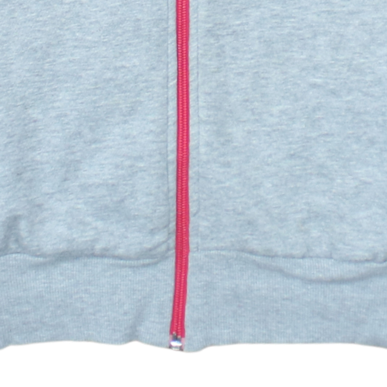 Adidas Women's Grey Full Zip Hoodie Size 12 with Pink Yellow Stripes