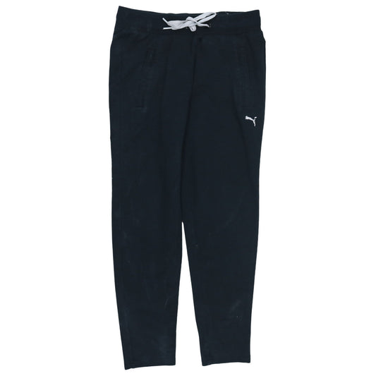 Puma Womens Black Jogger Trousers Size 10 Cotton Blend Activewear