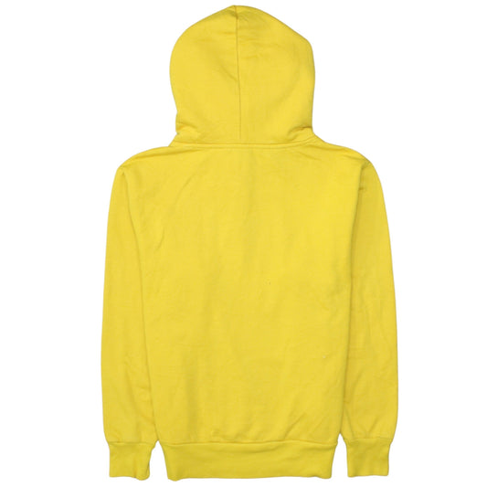 GAP Womens Yellow Pullover Hoodie Small Cotton Blend Logo Casual
