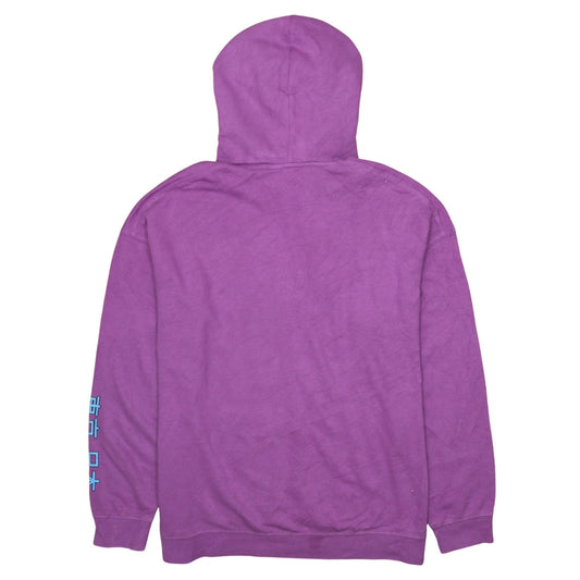 H&M Girls Purple Anime Graphic Pullover Hoodie 13-14 Years