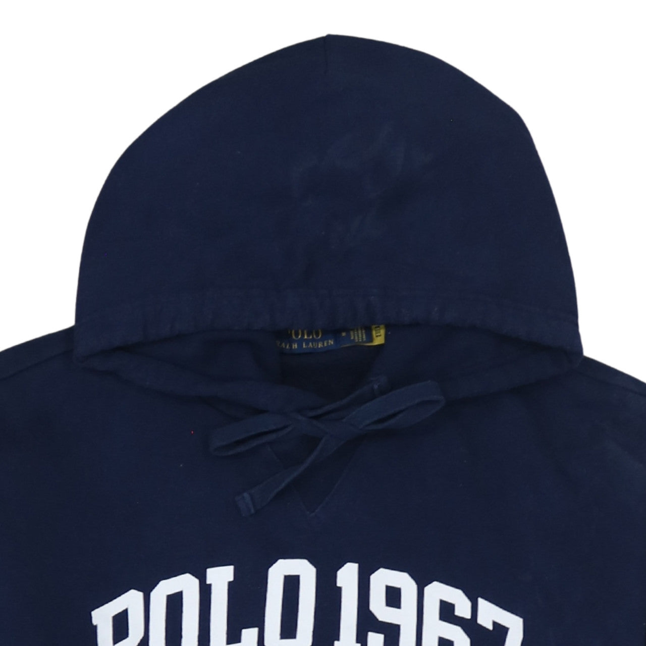 Ralph Lauren Men's Blue Pullover Hoodie M Logo Fleece Sweatshirt