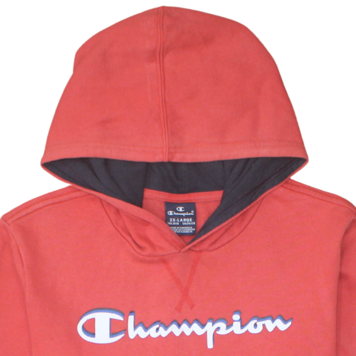 Additional view of Champion boys’ red pullover hoodie 2xl 15-16 years hooded fleece sweatshirt