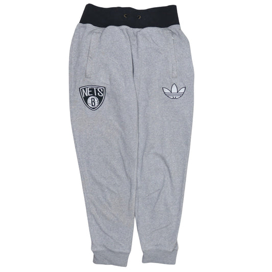 Adidas Women's Grey Jogger Sweatpants M Brooklyn Nets Activewear