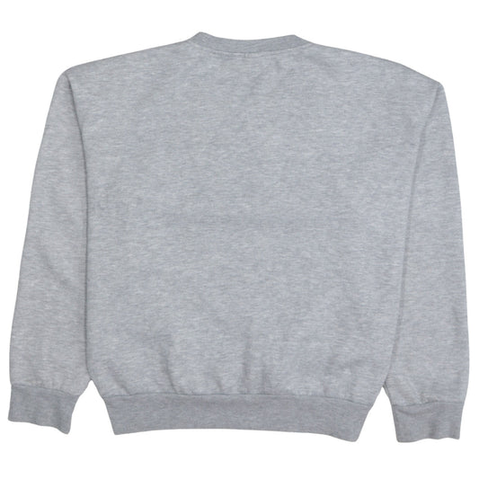 Disney Womens Grey XS Sweatshirt Mickey & Minnie Embroidered Pullover